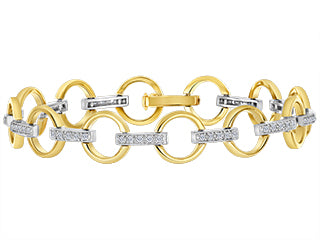 Live, Love Repeat Diamond Gold Bracelet - Bijouterie Classique