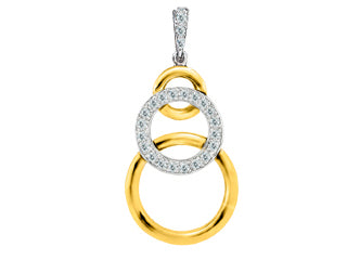 Live, Love Repeat Diamond Gold Pendent - Bijouterie Classique