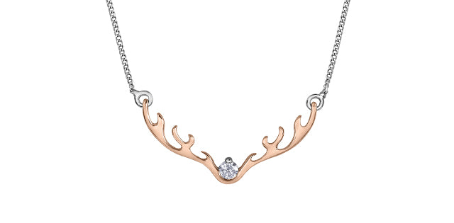 Classique Antler Diamond Necklace 10K