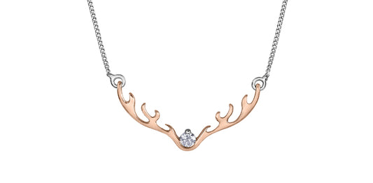 Classique Antler Diamond Necklace 10K