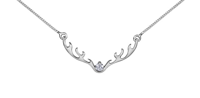 Classique Antler Diamond Necklace 10K