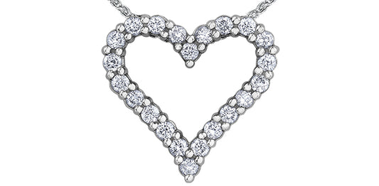 Diamond Heart Gold Necklace