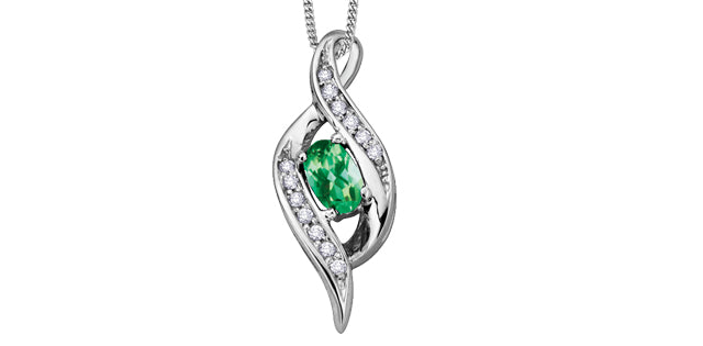 Family ties 10kt white gold precious center stone