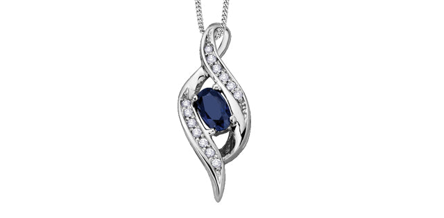 Family ties 10kt white gold precious center stone