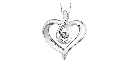 Northern Dancer Sterling Silver Heart Necklace