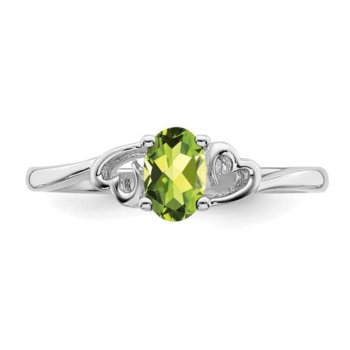 Sterling Silver Rhodium-plated Gemstone Ring - Bijouterie Classique