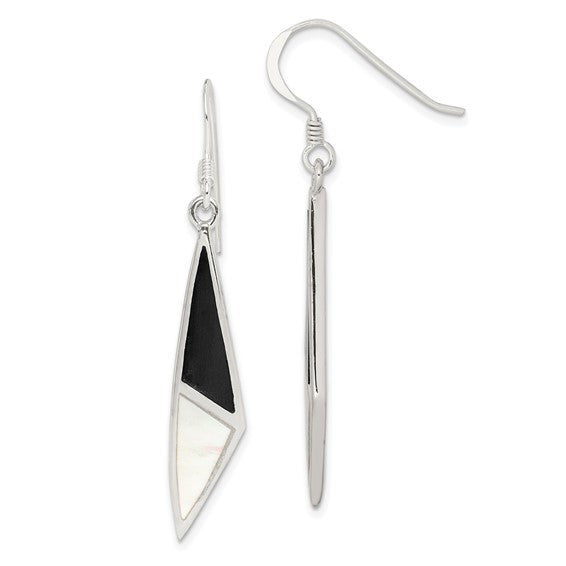 White Night Sterling Silver Rhodium-plated Diamond and Black Onyx