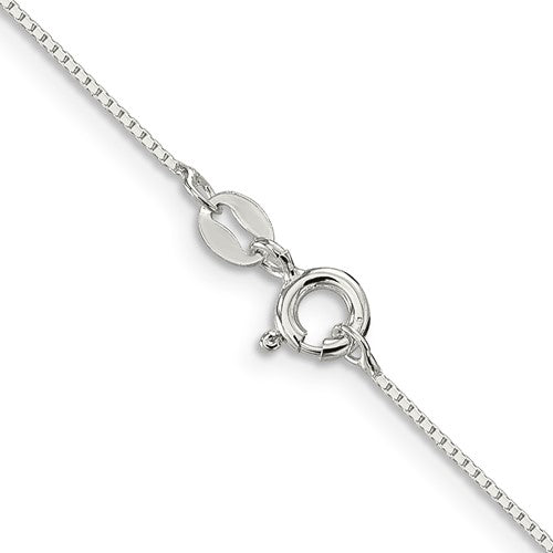 Sterling Silver Rhodium-plated .6mm Mirror Box Chain - Bijouterie Classique