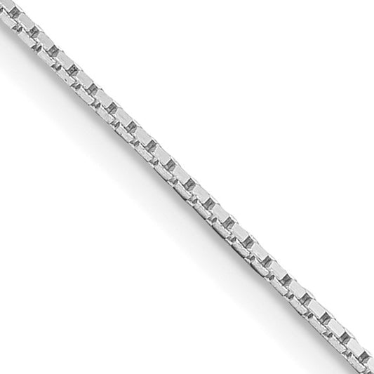 Sterling Silver Rhodium-plated .6mm Mirror Box Chain - Bijouterie Classique