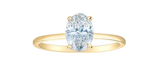 1.00ct Oval Solitaire 14k engagement ring