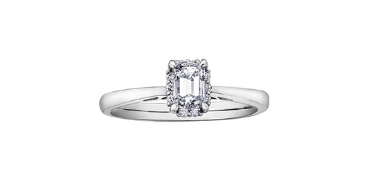 Emerald Cut 14K Solitaire Ring