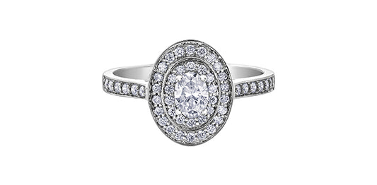 Oval Double Halo Engagement Ring