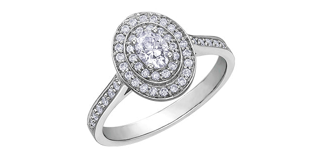 Oval Double Halo Engagement Ring