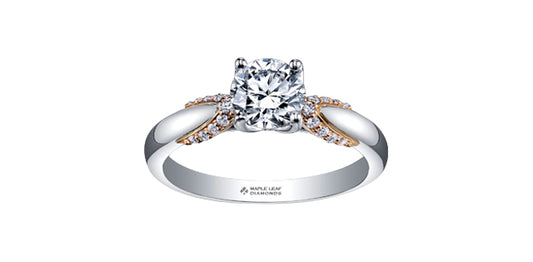 Eternal Flames 18KPD White & Rosae Gold Engagement Ring