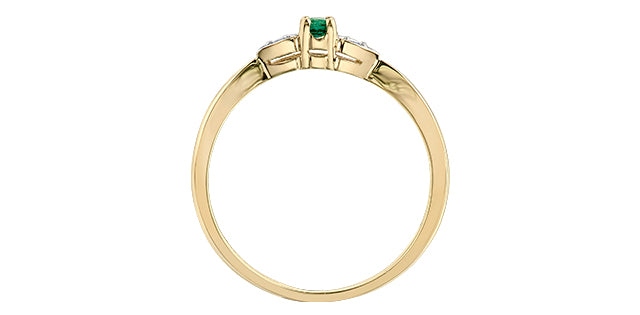 Ruby, Emerald & Sapphire with Diamond 10k Ring