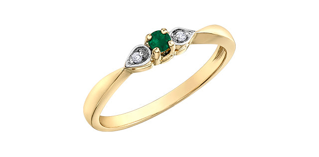 Ruby, Emerald & Sapphire with Diamond 10k Ring