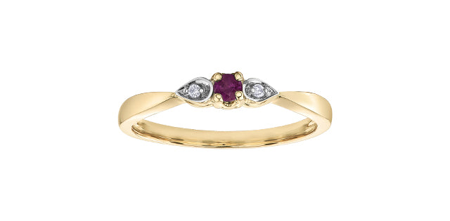 Ruby, Emerald & Sapphire with Diamond 10k Ring