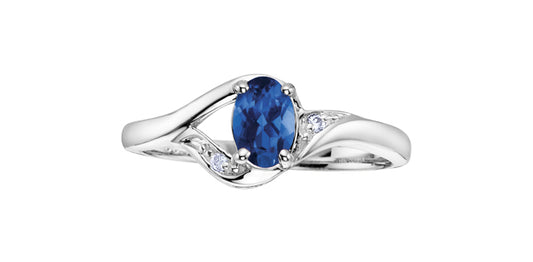 Precious stone serries 10k white gold ring