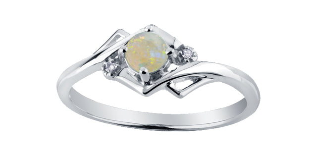 Birthstone Ring 10K white gold