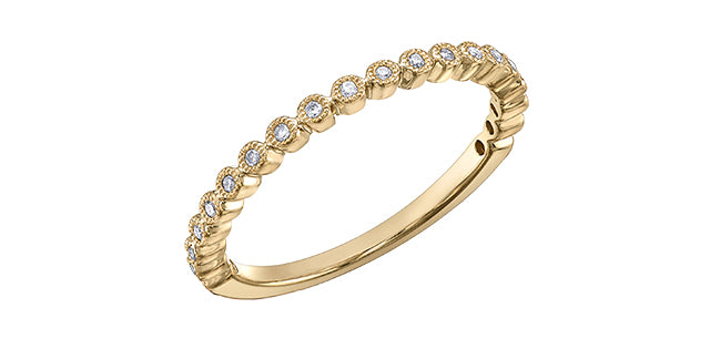 Filigree Diamond 1.9mm gold band