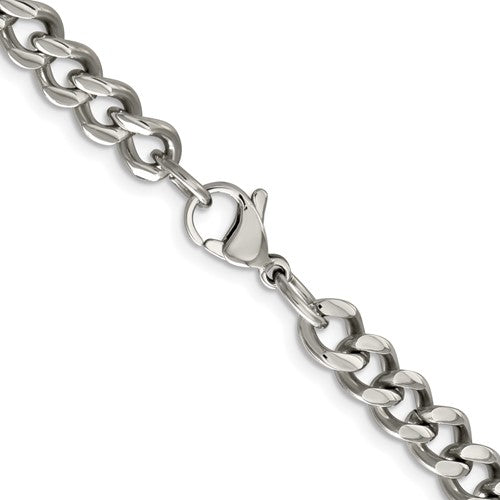 Stainless Steel Polished 6.75mm Curb Chain