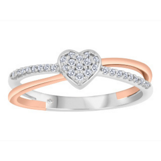 Highways to Love Diamond Gold Ring