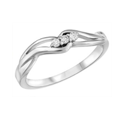 Promise past present future 10kt two tone diamond ring