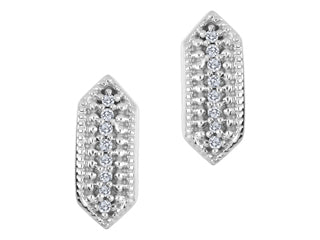 Upside Down Hexagon Diamond Earrings - Bijouterie Classique